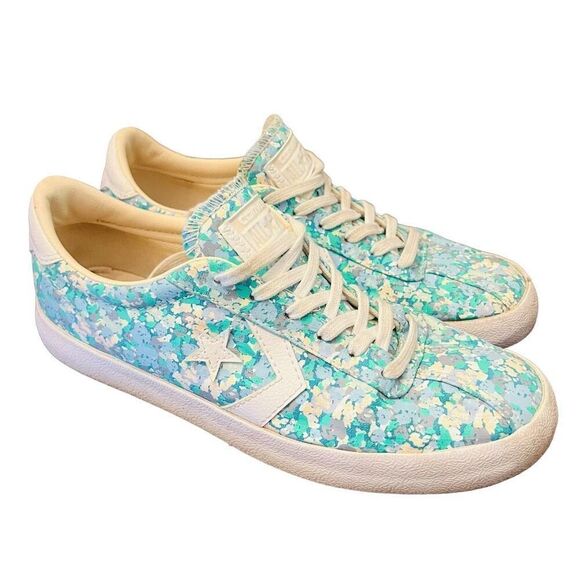 Converse Breakpoint Low Floral blue & white women’s size 8 - Picture 1 of 12